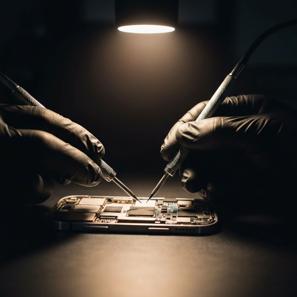 iPhone 기판 정밀 수리 과정